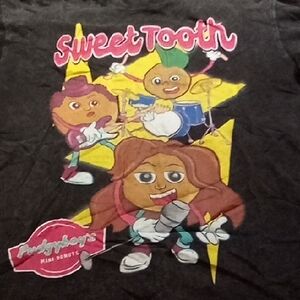 Men's Black XL Pudgyboy's Donuts Sweet Tooth Tour Promo Shirt 2X Sided Graphic